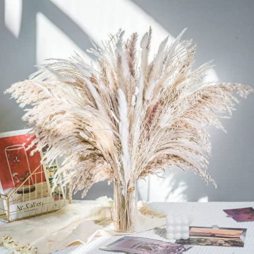 86Pcs Natural Dried Pampas Grass Bouquet,Boho Home Decor Bouquet, Phragmites Dried Flowers,Bouquet For Wedding Floral Arrangements Home Decorations #TOP6