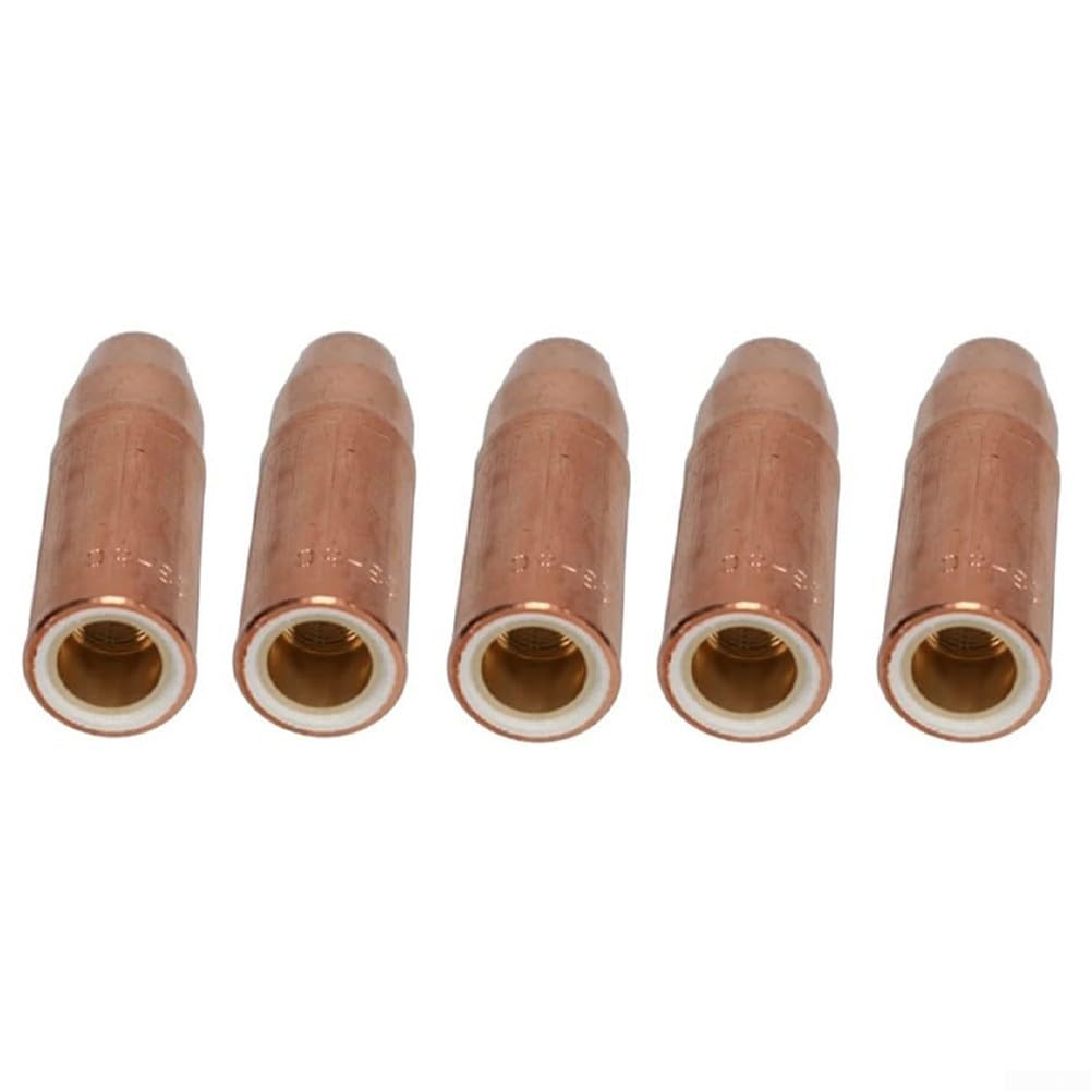 Ugello per saldatura MIG 23-50 Ugello gas in rame da 1/2 pollici orifizio compatibile con diffusori 52FN Style 2-4 funziona con 200 400 macchine, confezione da 5 accessori per saldatura industriale