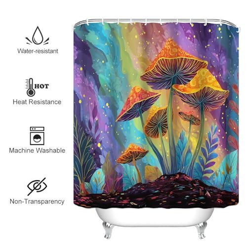 Rideau de douche imperméable violet en tissu anti-projections - 7