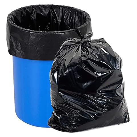 WVacFre 4Gallon Tear Resistant Trash Bags,Heavy Duty,Tasteless and 50x60cm Black Garbage Bags (100 Count) Cover