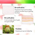MAQIHAN 40pcs Watermelon Nets - Melon Nets Melon Hammock Heavy Duty Watermelon Net for Garden Reusable Cantaloupes Mesh Bags Hammock for Trellis Cradle(17.7inch,Red)