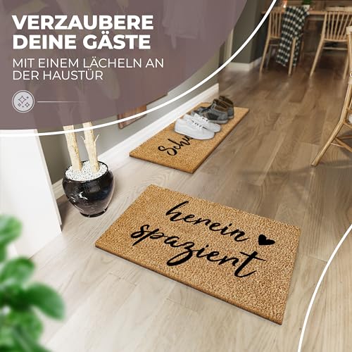 Kokosmatte ElbFuchs Fußmatte 60×40 cm für Innen- und Außenbereich