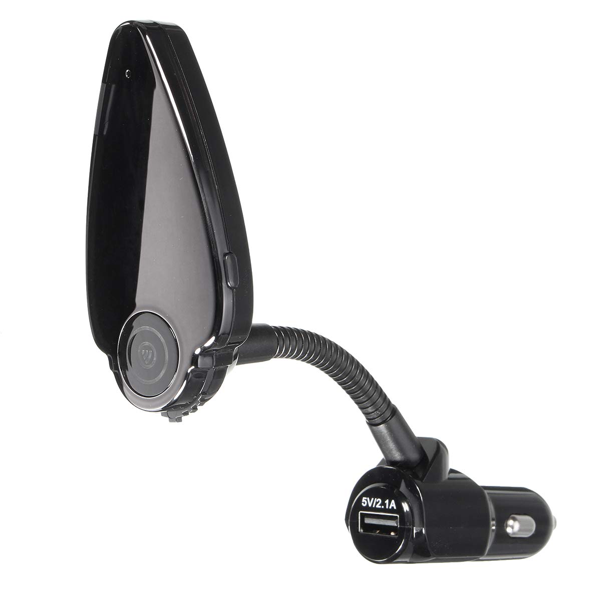 YONGYAO T6 LCD Display Caricabatteria da Auto Trasmettitore Fm Vivavoce Bluetooth Lettore Mp3 Microfono Integrato - Bianca