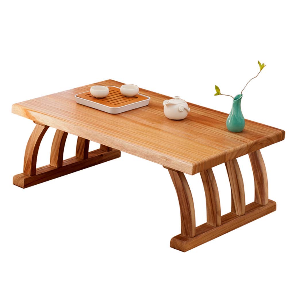 Table café tatami en bois massif 60x40x30cm pour fenètre et salon