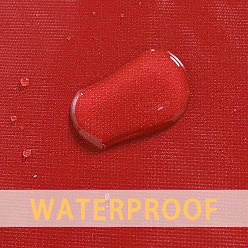 Image of sancua 100% Waterproof Rectangle PVC Tablecloth - 54 x 78 Inch - Oil Proof Spill Proof Vinyl Table Cloth, Wipe Clean Table Cover for Dining Tables, Buffet Parties and Camping, Red