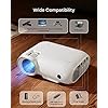 【app intégrés】 vidéoprojecteur portable wifi bluetooth 12000lumen projecteur 4k, full hd 1080p natif, yoton y9 retroprojecteur compatible avec hdmi/usb/android/son dolby
