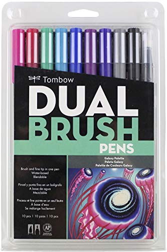 Image of Tombow Abt Dual Brush Pen Set Of 10, Galaxy, Multicolor