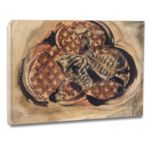 Toile Eugène Delacroix de qualité supérieure avec cadre vintage 25x32