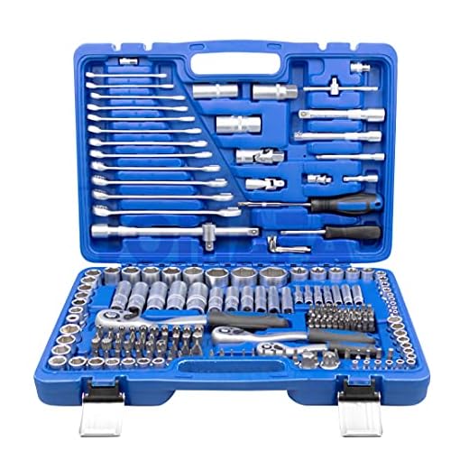 ESTUCHE DE HERRAMIENTAS 216 PIEZAS CARRACA 1/4 1/2 3/8 LLAVES VASOS Y LLAVES FIJAS