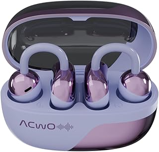 ACwO DwOTS Flow Open Ear Earbuds | X-Fidelity Sound | AI-ENC Mic | Dual Mode (Music & Gaming) | 50H Playtime | Fast Charging | IPX5 | Bluetooth 5.3 Iris Purple