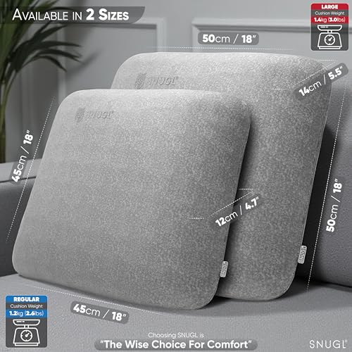 Coussin de canapé 50x50 cm velours mémoire de forme déhoussable