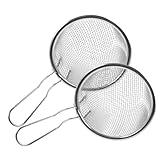 DECOMELODY 2 Stück Edelstahl Hot Pot Sieblöffel mit Feinem Maschennetz Tiefem Korb und Langem...