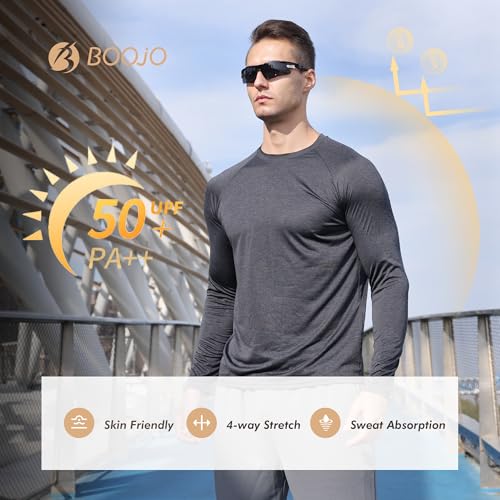 4 Pack Long Sleeve Shirts for Men - Quick Dry Moisture Wicking Sun Protection Tshirts for Fishing Workout Athletic Casual Gym3