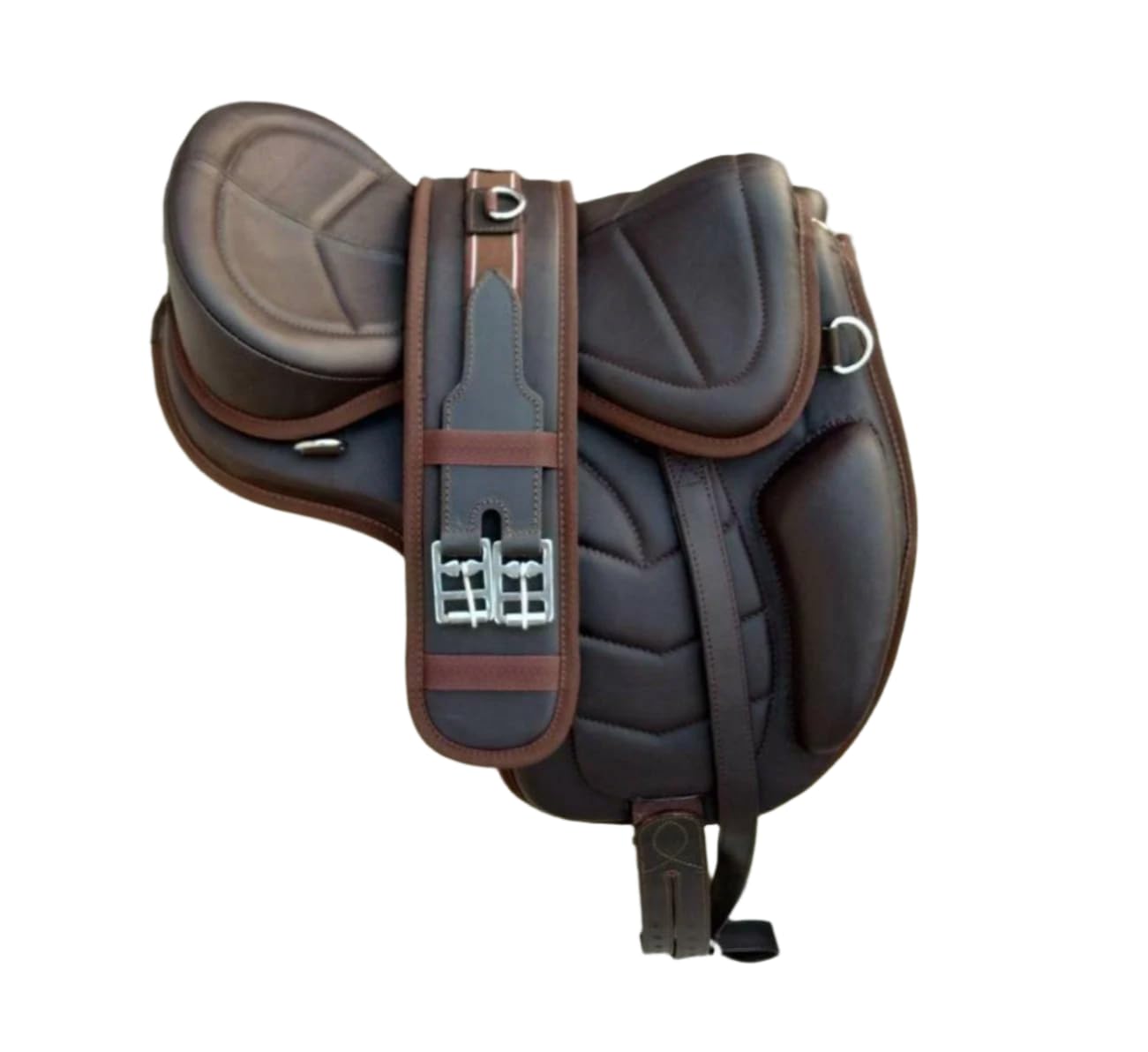 Leather Freemax Treeless Pony Saddle Brown Size 15