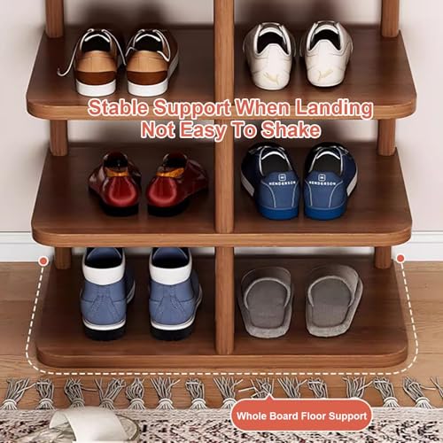 Étagère à chaussures verticale à 8 niveaux meuble blanc compact 47x24x80 cm - 5