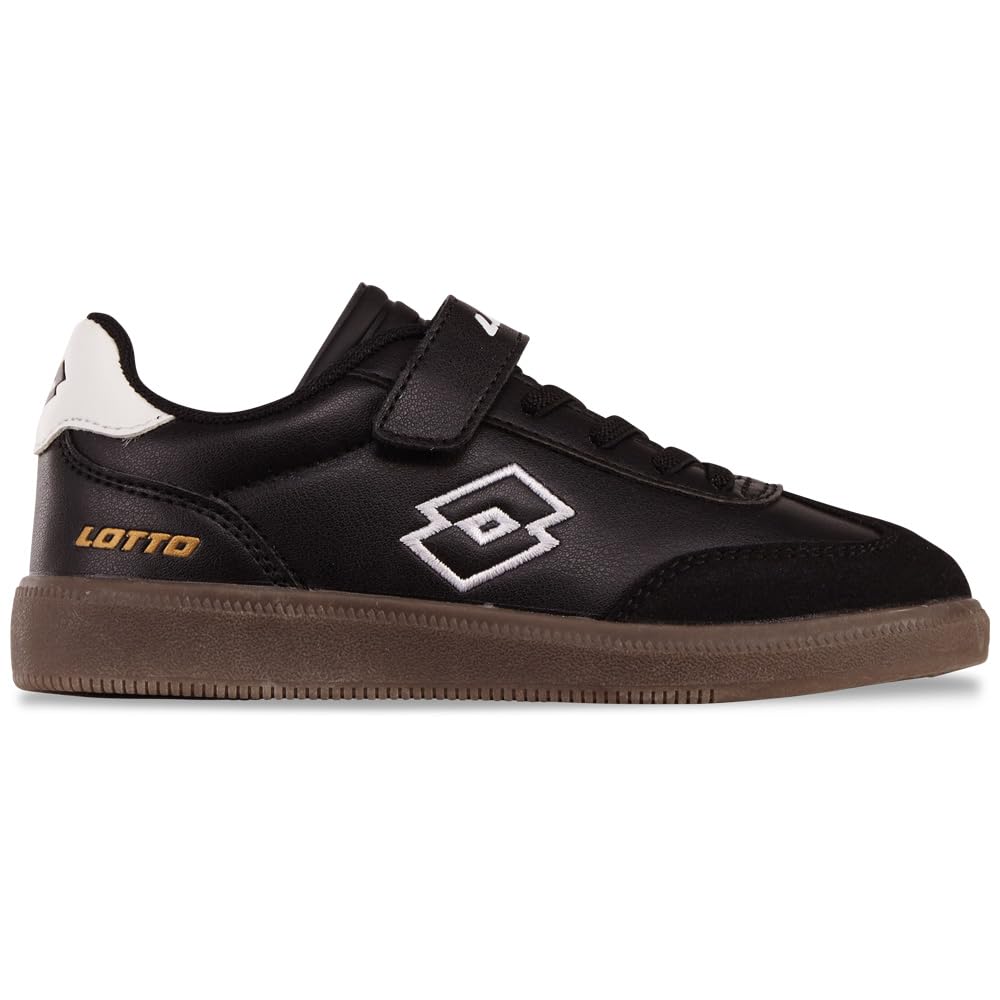 LOTTO Paliot Mid OC K, Unisex Children's Trainers, Black/White, 28 EU