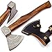 Custom Handmade Damascus Steel Viking Axe with Gorgeous and Solid Wood Handle (Y-03)