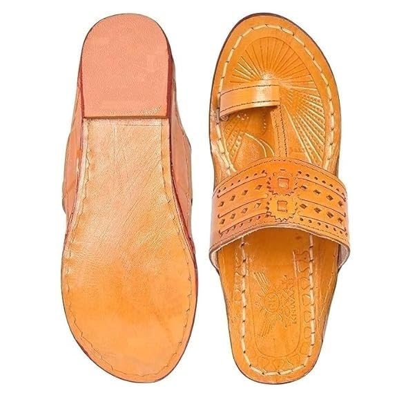 Image of Kolhapuri Chappal for Men|Kolhapuri Slippers for Men|Kolhapuri Shoes for Men|Leather Slippers for Men|Wedding Slippers for Men-A1