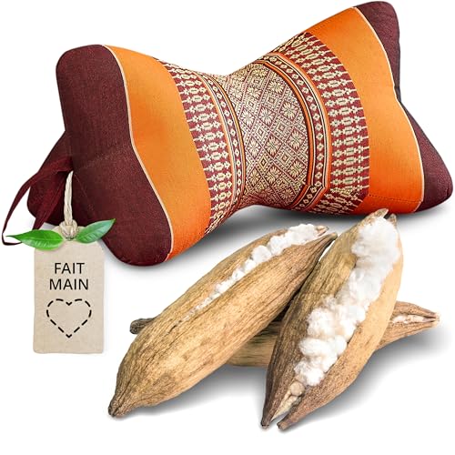 livasia Coussin appuie-Nuque Coussin os - Ø 15x32cm - Coussin cale-Nuque en Forme d’os, Coussin de Sofa, Coussin de Lecture kapok, Jardin Balcon, Coussin de...