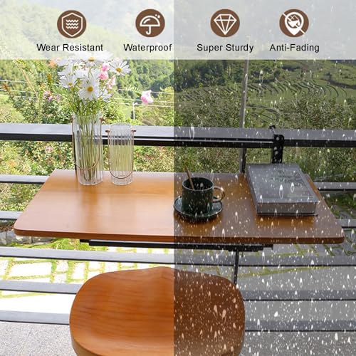 Table de terrasse toutes saisons pliante et réglable blanche 60x35 - 8