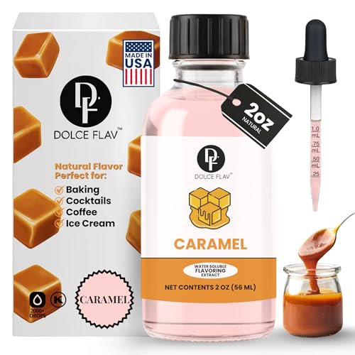 Dolce Flav Natural Caramel Extract - 2 Ounce Water-Soluble Multipurpose