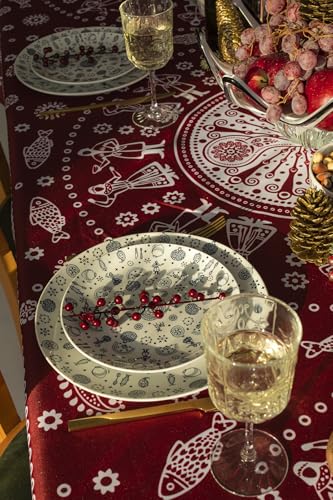Nappe rouge infroissable Kala finie la corvée de repassage à table