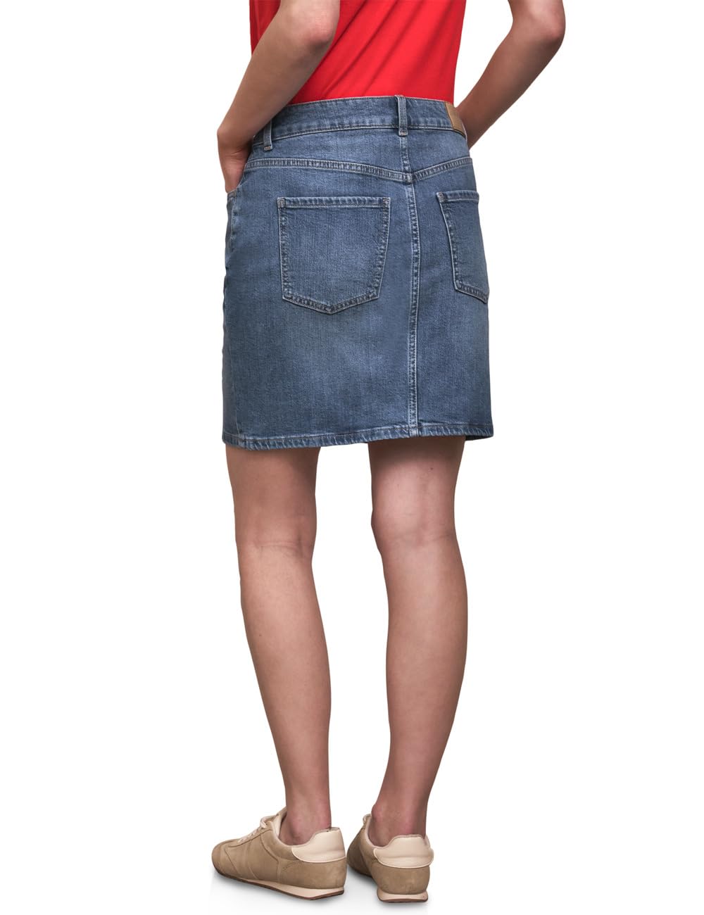 Street One Studio Damen Kurzer Jeansrock im High Waist Fit