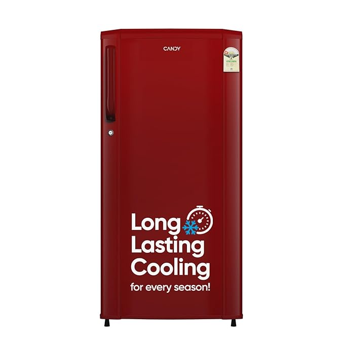 CANDY 165L 1 Star Direct Cool Single Door Refrigerator with Stabilizer free Operation (Red Mono, CSD1761RM)