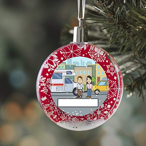 PrintedPerfection.com Personalized StoryLine Cartoon Caricature Snow Globe Christmas Ornament: Therapist - Female