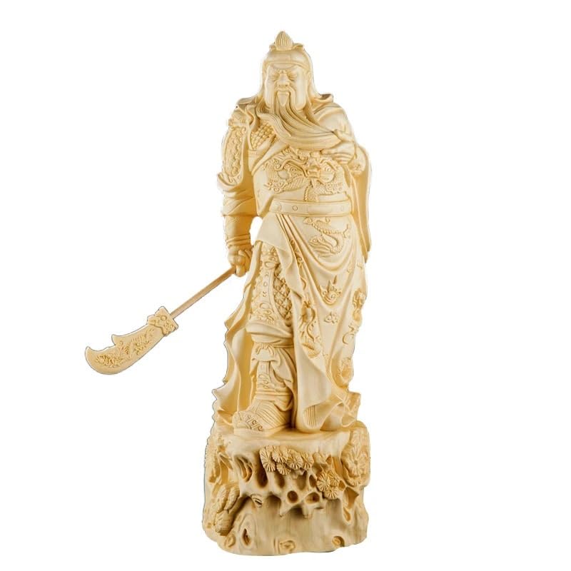 Statue de Bouddha en bois massif sculptée à la main TUSUOD