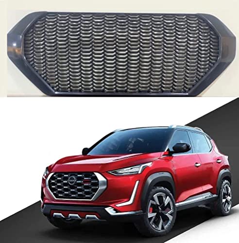 Image of Car Front Grill Black Hybird Type for Nissan Magnite