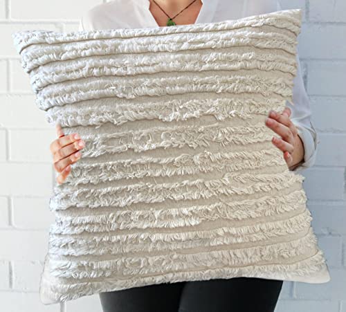 Image of mosey Cushion Covers 12 inch x 20 inch Set of 2 | Boho Rectangle Cushion Covers 12x20 | Lumbar Cushion Cover 12x20 Medium Natural