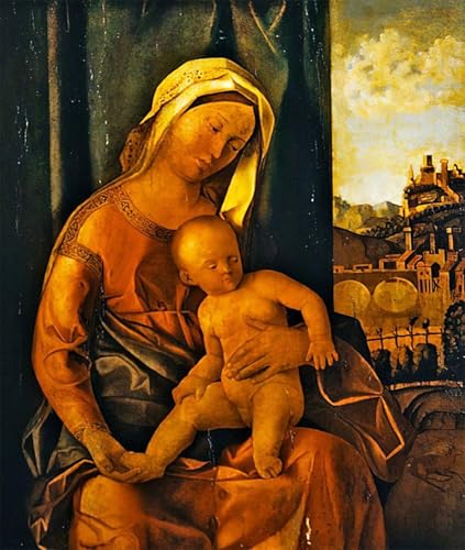 Tableau Murale Dame et Enfant pour Remplacer un Mur Vide par une Décoration Vintage 60x90