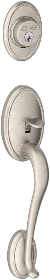 Schlage F58WKF626 Wakefield Exterior Handleset with Deadbolt, Satin Chrome (Exterior Half Only)