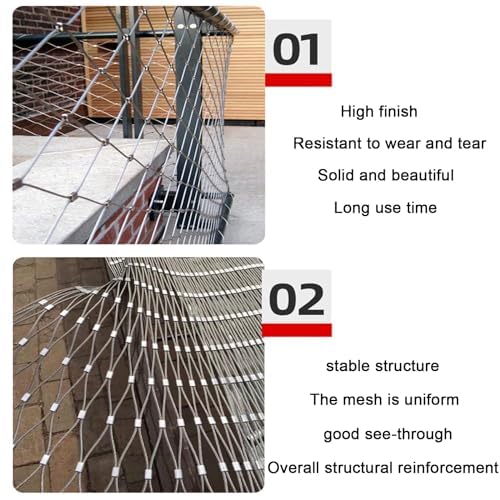 Cavo flessibile in acciaio inossidabile Filo durevole 304 per recinzioni di sicurezza Protezione anticaduta scale Balcone Barriera Controllo animali Soluzioni di sicurezza esterna