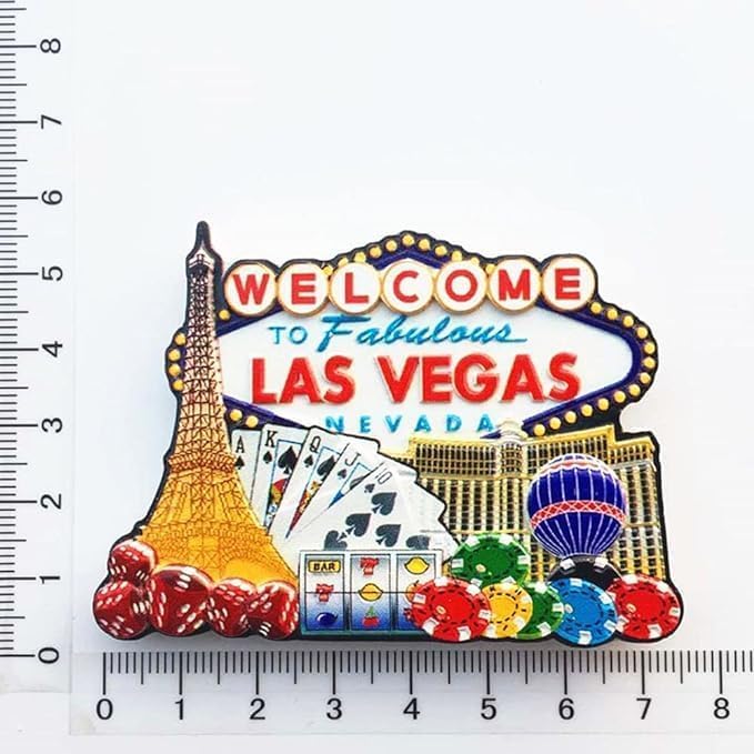 Imán decorativo 3D Las Vegas Skyline rectangular miniatura 2