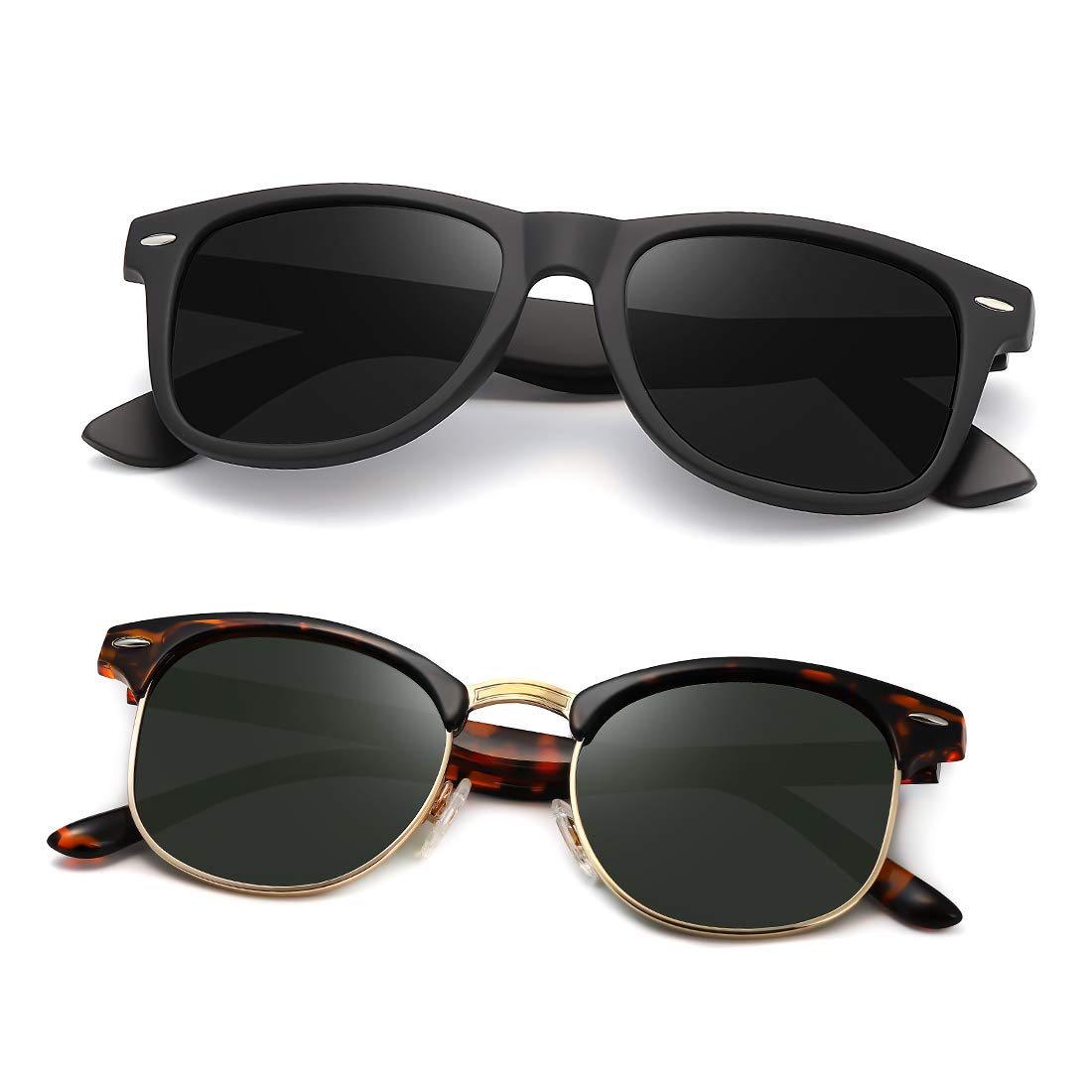 AEVOGUEPolarized Sunglasses For Women And Men Semi Rimless Frame Retro Sun Glasses AE0369