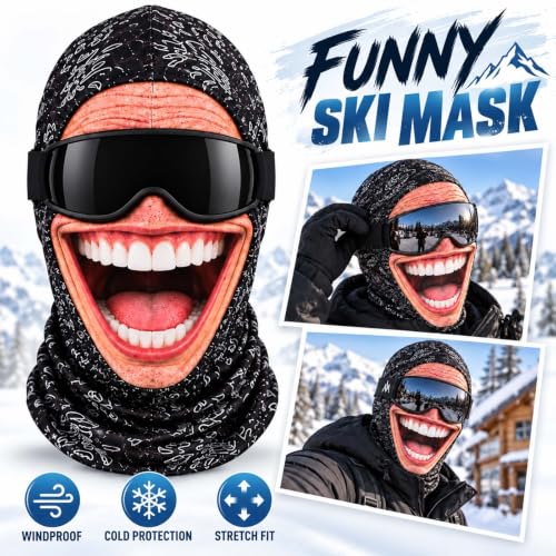 Balaclava Face Mask, 3D Funny Ski Face Mask - image 4