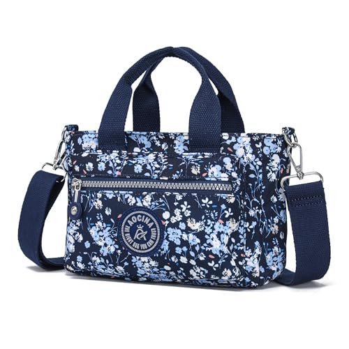 Bolso Tote pequeño de nylon para mujer con cierre miniatura 1
