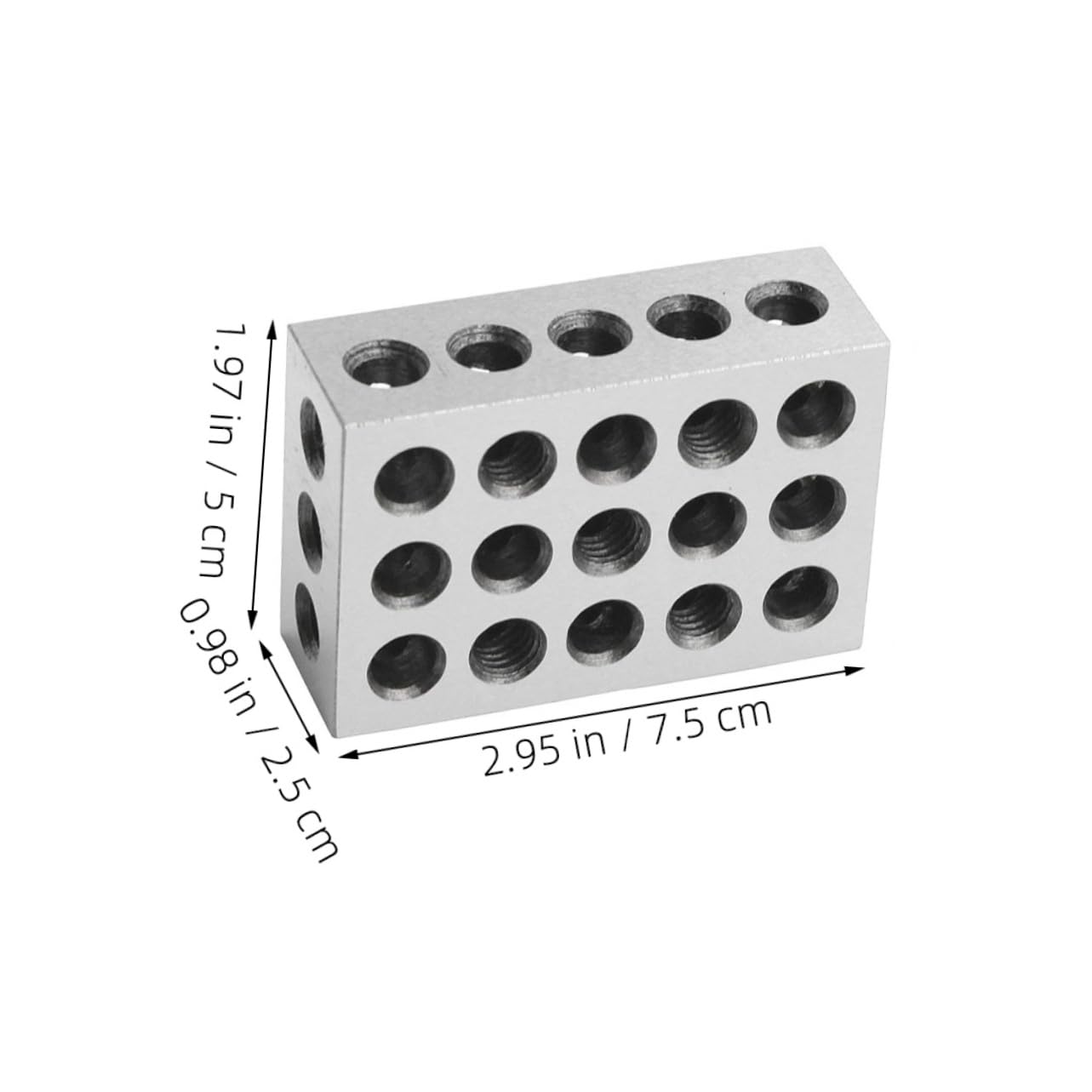 HOLIDYOYO 23 Hole Parallel Pad Block for Milling Machine Steel Vise Contours Tool Easy Install