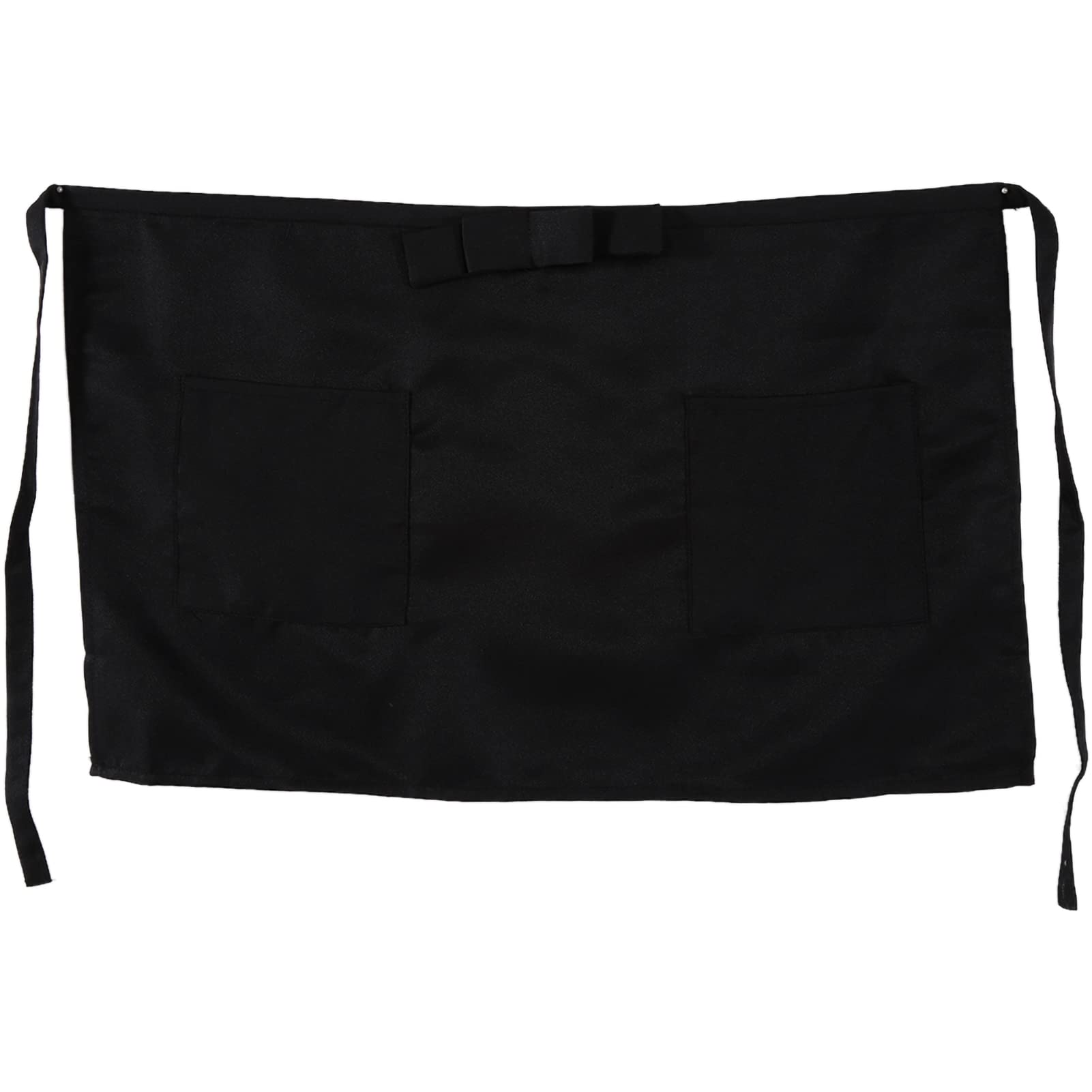 Jenngaoo Unisex Waist Apron for Kitchen Restaurant Server Waiter with Deep Pockets, Durable Polyester, Adjustable Belt, Machine Washable - Multiple Colors (Black, Coffee, Burgundy)