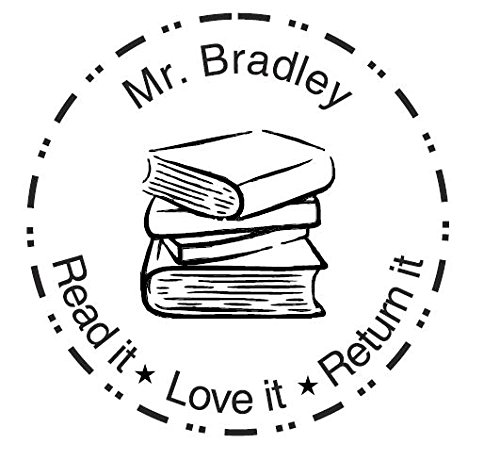 Read It, Love It, Return It Classroom/Library/Teacher Stamp 1 5/8" Dia (40Mm X 40Mm) Customized With Your Chosen Name #TOP13