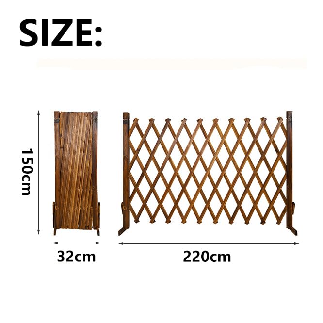 Cadre de treillis de jardin extensible en bois – Panneaux décoratifs en treillis pour plantes grimpantes, support de plantes autoportantes, 150 cm de hauteur, décoration de jardin extérieure