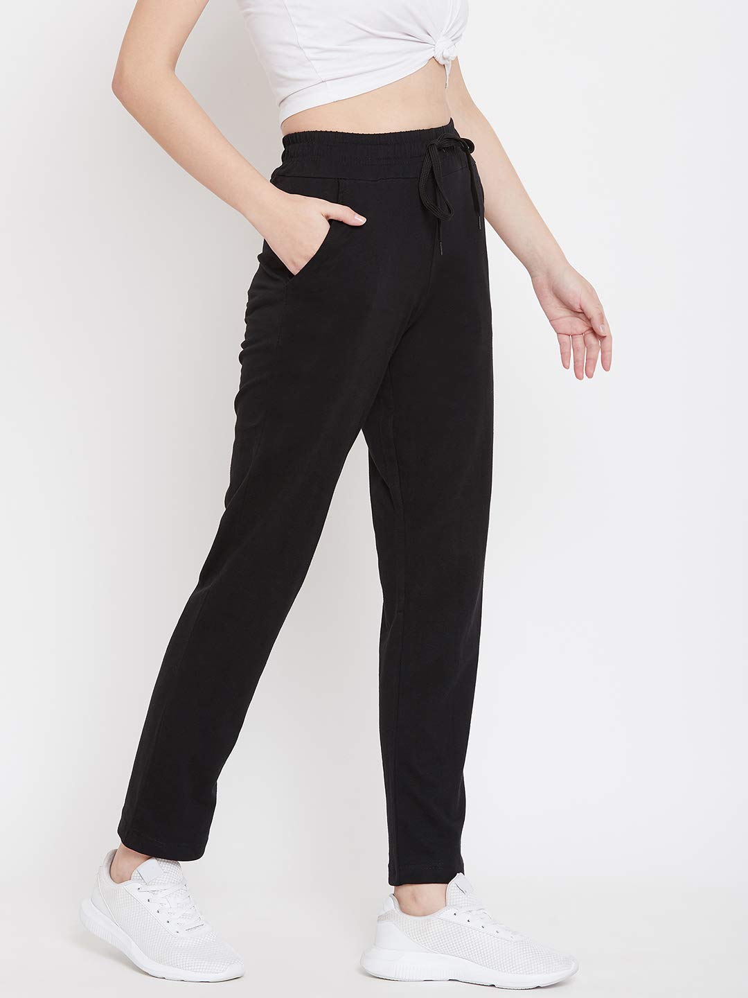 StyleStone Women's Black Cotton Track Pants (5029BlkTrak30) 3