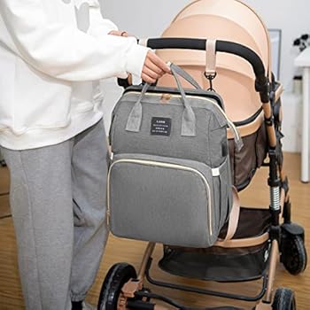 LEcylankEr Luierrugzak met babybed, grote luiertas, rugzak