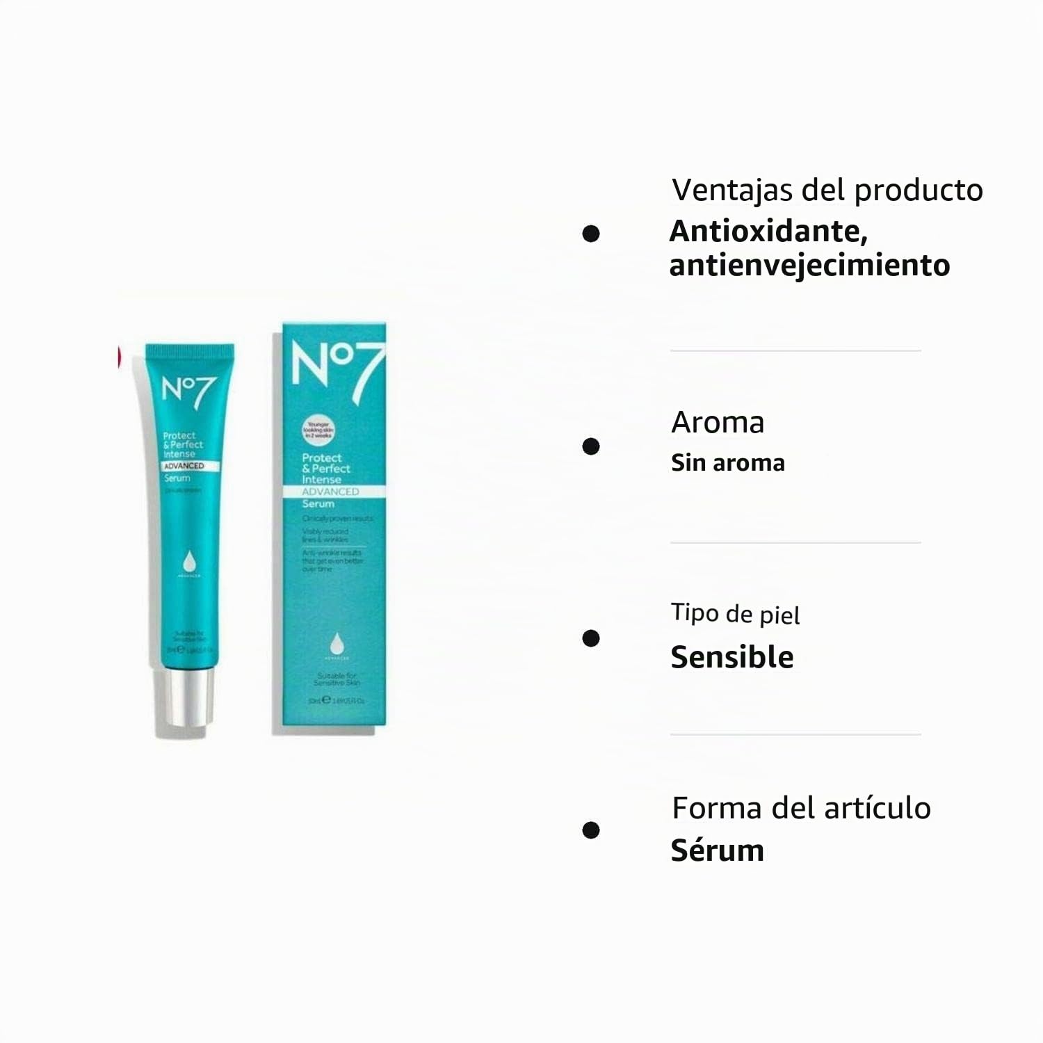 No7 Protección y Perfect Intense AVANZADO serum 50ml