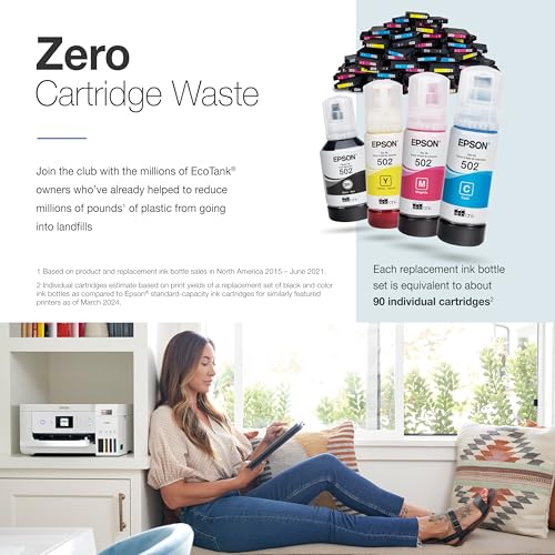 Image of Epson EcoTank ET-2850 Wireless Color All-in-One Cartridge-Free Supertank Printer with Scan, Copy and Auto 2-Sided Printing (Renewed)