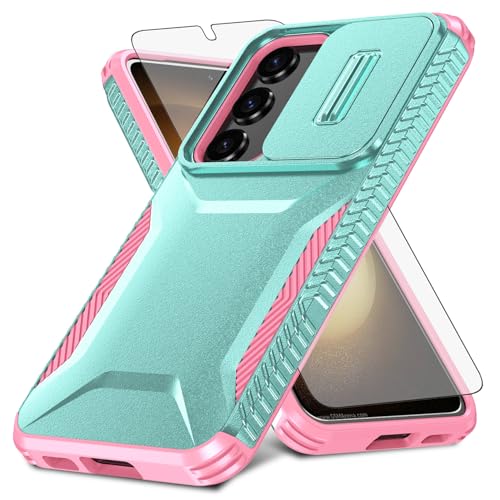 Asuwish Phone Case for Samsung Galaxy S23 Plus S23+ 5G with Screen Protector and Slide Camera Cover Rugged Hybrid Shockproof Protective Cell S23plus 23S + S 23 23+ SM-S916U 6.6 inch Women Mint Green - image 1