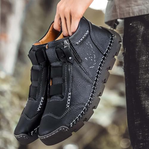 Matufit Shoes for Men, Matufit Orthopedic Loafers, Waterproof Non-Slip Fashionable Orthopedic Shoes, Side Zip Slip-On Flats3