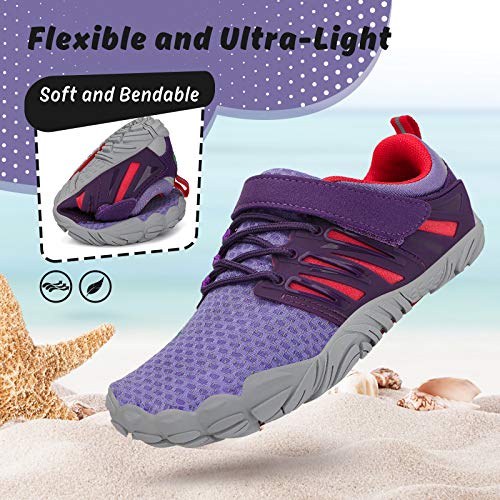 Saguaro Unisex-Child Water Shoes Kids Boys Girls Slip Resistant Barefoot Climbing Hiking Athletic Sneakers Hook And Loop #TOP4